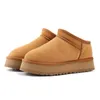 Botas Uggity para Austrália Mulheres Botas Mulheres Ultra Mini Plataforma Botas Tazz Fur Chinelos Designer Tasman Shearling Chinelo Camurça Lã Inverno Australiano 36-43