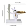 Decorative Figurines Statue Home Decor Butler Design Tray For Key Holder Animal Ornaments Office Decoration Resin Art Sculpture