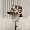 New Jean Fisherman Hat Hat Spring Feminino Primavera e Autumn Grid Red Red All-Match Face Small Summer Bucket Bucket Hat