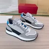 Designer schoenen vrouwen mannen tempo lage top casual schoenen tweekleurige lintsteden rubberen zool sneakers echte lederen trainers mode luxe buitenplatform sportschoenen