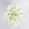 Dekorativa blommor kransar 3/5st Calle Lily Artificial For Decoration Wedding Supplies Bridal Bouquet Table Centerpieces Home Decor Pu Fake Flower HKD230818