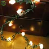 Dekorative Blumen Kränze 3 m 10Les Rose Blume LED Fairy String Lichter Batterieantrieb Hochzeit Valentinstag Event Party Garland Dekor Lampe HKD230818