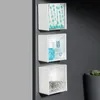 Ящики для хранения мусорные банки 4pclot Организатор ванной комнаты на стенах на стенах.