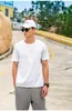 Men's T Shirts Y1104 Printed Half-sleeve Youth Round Neck Solid Color Smooth Short-sleeved T-shirt