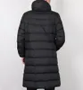 Men's down jacket long sleeve plus long hooded design outdoor cotton jacket letter pattern street wear warm clothing plus fleece thickened winter