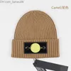 Beanie / Skull Caps Designer Stone gorro negro Gorro de punto de invierno Gorro de lana Mujeres Chunky Knit Grueso Cálido piel sintética pom Gorros Sombreros Z230819