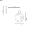 Lampes murales Nordic Pull Chain Sconce Retro Bedroom Bedside Lamp Bathroom Mirror Light Escalier en laiton