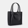 Totes 2023 Spring Solid Colour Large Capacity PU Leather Tote for Women Simple OL Commuter Briefcase Shoulder Bag Brand Design Female HKD230818