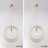 Pendant Lamps Modern Bedroom Lamp Art Restaurant Chandelier Ring Brass Staircase Entrance Bar El Room Light