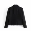 Blazer da donna Blazer Zar Black Jackets Cooks Coates Traf Cropped Long Office Office Outfit Outwear da abbigliamento da donna formale da donna 230817 230817