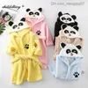 Pajamas Children's Christmas Deer Shower Gel Girls' Fleece Pajamas Baby Cartoon Pajamas Baby Pajamas Baby Rob Children's Christmas Gift Girls and Boys Z230818