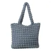 Sacs de soirée Femmes Cloud Pleatd Sac Zipper Tote Hands Sac à main Soft Color Couleur larges STACTES SIMPLE FEMME CONCUTÉ