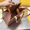 Sun Shopper Bag Tote Deri Tasarımcı Çanta Altın Omuz Klasik Kayış Çanta No33