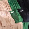 Dames slaapkleding 2023 Zachte en comfortabele ronde nek korte mouwen broeken passen gladde rayon thuiskleding pyjama's voor vrouwen