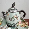 Kubki w stylu europejskim Kolor Ceramiczny Teapot Teapot Puchar Ptakowy Talerz Deser Talerz Domowa jadalnia