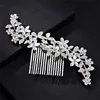 Headpieces Wedding Accessories Party Events Brud Tiaras Fantastisk fin kam smycken Guld Rose och Siery Hairpin for Bride