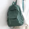 Sacos de escola feminino pequeno fresco náilon mochila mulheres cor sólida para adolescente meninas mochila dois tamanhos viagem ombro 230817