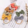 Morandi color children's butterfly headband headdress does not hurt hair baby baby nylon headband 2619