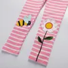 Leggings Tights Little Maven 2023 Girls 100 Cotton Trousers for Kids Comfort Pants Childrens Lovely Clothes with Bee and Flower 230818