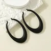 Boucles d'oreilles en peluche bijoux de mode exagérée Ovale Design Black Rose Rebing Drop pour femmes Cadeaux de fête