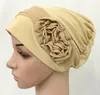 Etniska kläder 2023 Floral Muslim Hijab Turban Arabic Head Scarf Fashion Flower Women Chemo Cap Bomull