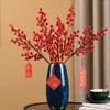 Decoratieve bloemen realistische schuimbessen decoratie nep voor kerstboom vaas feestelijk vakantiefeestje