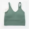 LU-88 Nepoagym PASSION Tank U-shaped Top with Shelf Built In Bra Crop Top with Removable Padding Longline Sports Bra for Yoga Gym