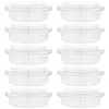 Kommen 10 pc's snoepcontainerverpakkingsdoos transparante cadeaubus rundvlees kubussen heldere houder ps plastic houders snoepjes