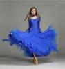 Scene Wear Standard Ballroom Dance Dresses of High Quality Long Sleeve Flamenco Dancing kjol Kvinnor Waltz Ballroom.