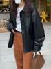 Женские куртки JMPRS Vintage Women Pu Jacket Женская высокая улица Техническая одея