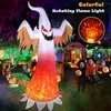 Other Event Party Supplies 240cm Halloween Inflatable Ghost with Rotating Flame Light Horror Halloween Decoration for Home Outdoor Yard Glowing Ghost Props 230817