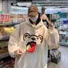 Mäns hoodies tröjor koreanska y2k broderade hoodie mäns och kvinnor tröjor höst och vinter ny kay söt björn extra stor kapptröja z230819