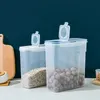 Flaschengläser 254L Plastik Lebensmittel Lagerbehälter Transparent Reisspender Eimer Getreide Kisten für Bulk Küchenorganisator Accessoire 230817