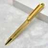 Silver Gold Black Metal Ballpoint Pen Grid Barrel Design Luxury Writing Stationery Gift High Quality Office Supplies Blue Ink