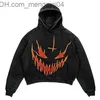 Erkek Hoodies Sweatshirtler Gevşek Film Retro Street Giyim Süper Dalian Hoodie Desen Günlük Erkekler Yeni Y2K Gotik Punk Yuvarlak Boyun Külot Harajuku