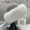 Beanie/Skull Caps Beanieskull Caps Stylish Beanie Hats for Women Winter Warm Fluffy Bone Cap Soft Outdoor Thick Natural Fur Hat Female Dome 221129 Z230819