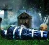 Andra evenemangsfestleveranser 59Inch Halloween Corpse Props Set Outdoor Yard Creepy Shroud Decoration Horror Bloody Body Bag Haunted House Hanging Decorations 230818