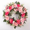 Otros suministros para fiestas de eventos 35 cm de flores de flores de rosa de seda artificial para decoración de la boda puerta de la puerta delantera colgante de la pared floral 230816