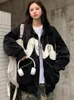 Vestes Femmes Floral Imprimer Coréen Mode Manteau Femmes Abricot Zip Vintage Hip Hop Vêtements d'extérieur Poches Femelles Casual Designer Tops 2023 Automne 230817