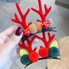Christmas Decoration Headwear Elk Horn Hair Clip Children's Hair Accessories Hoop