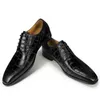 Klänningskor Eleganta skor för man Derby Stylish Dress Male's äkta läder handgjorda riktiga kohude affärspartier Bota de Couro Masculino 230817