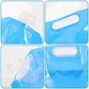 Raincoats 4 Pcs Plastic Go Containers Freezable Water No- Leak Bags For Drinking Emergency Collapsible Foldable
