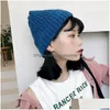 Beanie/Skull Caps Women Solid Sticked Warm Moft Trendy Hats Simple Korean Style Womens Akryl Casual Elegant All-Match Beanie Drop de Dhvie