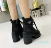 Botas de tornozelo de 9,5 cm de couro preto botas de salto alto e botas de inverno com sapatilhas de festa de casamento de alta qualidade
