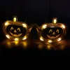 Halloween Kürbis LED -Blitzgläser Luminous Bar Party Gläser gelb leuchtend klassisches LED -Glasspielzeug für Tanz DJ Party Mask LL