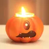 Outros suprimentos de festa de evento Halloween tealight titular de resina de abóbora resina decoração de resina decorativa decoração de lâmpada de desktop para varanda em casa assombrada 230817