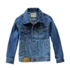 Jackets Boys' Denim Jacket SpringSummer Solid Design Kids Casual Jean Coat For Children's 414 Years Cowboy Outwear 230817