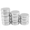 Garrafas de armazenamento 12 x 50ml de alumínio compõem os potes de capacidade vazia de pequenos cosméticos/ casla/ jarros de latas
