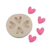 Backformen 2pcs Schokoladen -Valentinstag Liebe Fondant Kuchen Süßigkeiten Silikon DIY Dekorationswerkzeuge für Dessertform