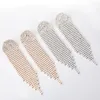 Boutines d'oreilles en peluche Super Flash Claw Chain Série Géométrique en alliage en alliage Long Tassel pour femmes Banquet exagéré
